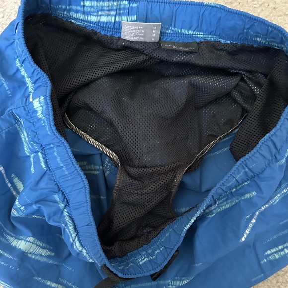 Columbia Mens Blue Swim Trunks Lined  Shorts Size M Belted Omni Shade - Picture 5 of 10